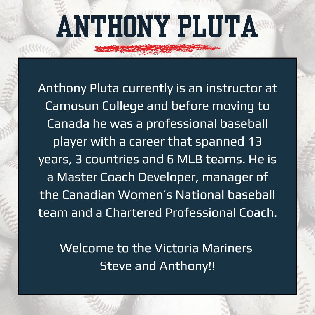 Just announced...welcome to the Victoria Mariners Steve and Anthony!