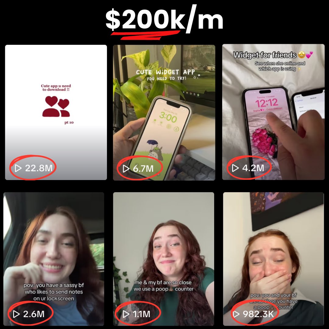 lachy_eddy's tweet image. I spent $100k on UGC before I learnt this…
here’s how to get UGC for 80% cheaper
& blow up your brand
by posting data-driven
high quality content on TikTok
Here’s an example of an App doing
$200k/m with this method….
This TikTok format is so easy,
Here’s a full in-depth…