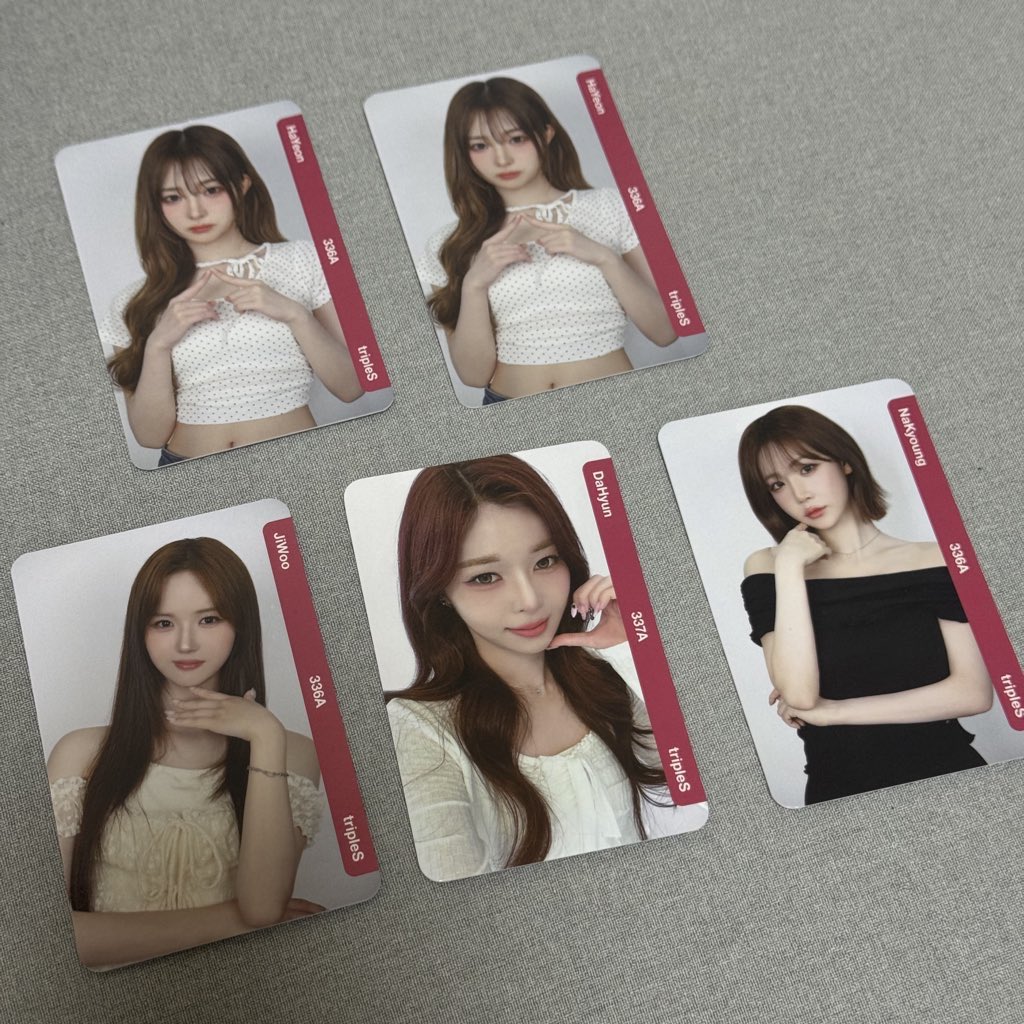 tjutmtju's tweet photo. 트리플에스 トエス 교환 tripleS object trade 오브젝트 交換

Have jiwoo nakyoung dahyun hayeon 

Want
Seoyeon  336,337 https://t.co/RCRK0ipou7