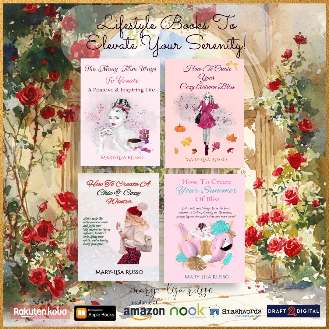 Mary (The Chic Loving Author) ๐๐ธ๐๐ธ๐๐ธ๐ (@marylisa0) on Twitter photo ๐นโจ๏ธ๐นโจ๏ธ๐นโจ๏ธ๐นโจ๏ธ๐นโจ๏ธ๐นโจ๏ธ๐น
Be inspired by #books that aim to elevate your #wellbeing! 
marylisarusso.ca 
#elegance #beautygirls #women #SelfCare #SelfLove #Lifestyle #style #lifegoals #selfgrowth #wellness #Chic #glam #mustread #weekendreads #selfworth ๐นโจ๏ธ๐นโจ๏ธ๐นโจ๏ธ๐นโจ๏ธ๐นโจ๏ธ๐นโจ๏ธ๐น
Be inspired by #books that aim to elevate your #wellbeing! 
marylisarusso.ca 
#elegance #beautygirls #women #SelfCare #SelfLove #Lifestyle #style #lifegoals #selfgrowth #wellness #Chic #glam #mustread #weekendreads #selfworth