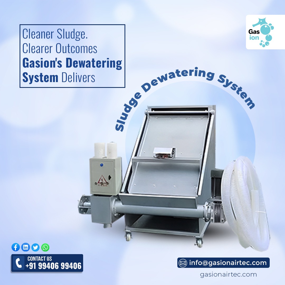 gasionairtec's tweet image. Cleaner sludge , Cleaner outcomes , Gasion Dewatering system delivers 

Web: gasionairtec.com
Mail: info@gasionairtec.com 
Contact No: 099406 99406
 #turboxy #finebubblediffuser #sludgedewateringsystem #WastewaterTreatment #sewagetreatmentplant  #dewateringsystem