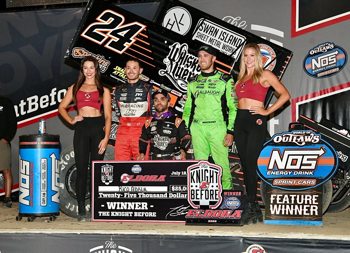 ELDORA SPEEDWAY (@eldoraspeedway) on Twitter photo Rico Abreu wins Fridayβs <a href="/WorldofOutlaws/">World of Outlaws</a> #KnightBefore battle over Carson Macedo, Kyle Larson. βοΈπ
<a href="/Rico_Abreu/">RICO</a> π₯| <a href="/carson_macedo/">Carson Macedo</a> π₯| <a href="/KyleLarsonRacin/">Kyle Larson</a> π₯ Rico Abreu wins Fridayβs <a href="/WorldofOutlaws/">World of Outlaws</a> #KnightBefore battle over Carson Macedo, Kyle Larson. βοΈπ
<a href="/Rico_Abreu/">RICO</a> π₯| <a href="/carson_macedo/">Carson Macedo</a> π₯| <a href="/KyleLarsonRacin/">Kyle Larson</a> π₯