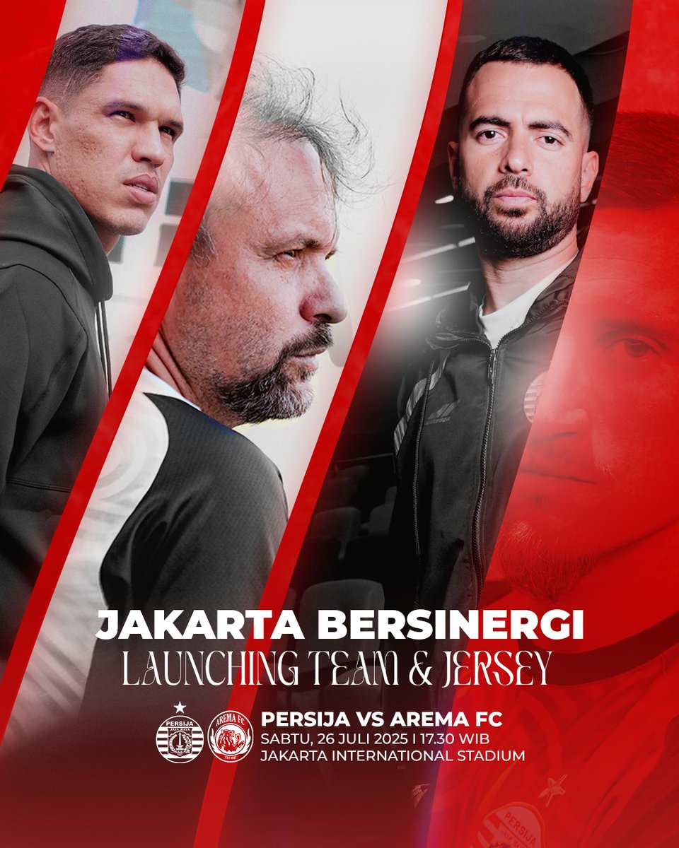 Persija Jakarta (@persija_jkt) on Twitter photo ๐๐๐ค๐๐ซ๐ญ๐ ๐๐๐ซ๐ฌ๐ข๐ง๐๐ซ๐ ๐ข - ๐๐๐ฎ๐ง๐๐ก๐ข๐ง๐ ๐๐๐๐ฆ & ๐๐๐ซ๐ฌ๐๐ฒ ๐๐๐ซ๐ฌ๐ข๐ฃ๐ ๐๐๐๐/๐๐๐๐ ๐๐ด
โฝ: Persija vs Arema FC
๐: Sabtu, 26 Juli 2025
๐ก: 17.30 - Selesai
๐๏ธ: Jakarta International Stadium
Sampai jumpa di JIS, Jak ๐๐ด
#JakartaBersinergi ๐๐๐ค๐๐ซ๐ญ๐ ๐๐๐ซ๐ฌ๐ข๐ง๐๐ซ๐ ๐ข - ๐๐๐ฎ๐ง๐๐ก๐ข๐ง๐ ๐๐๐๐ฆ & ๐๐๐ซ๐ฌ๐๐ฒ ๐๐๐ซ๐ฌ๐ข๐ฃ๐ ๐๐๐๐/๐๐๐๐ ๐๐ด
โฝ: Persija vs Arema FC
๐: Sabtu, 26 Juli 2025
๐ก: 17.30 - Selesai
๐๏ธ: Jakarta International Stadium
Sampai jumpa di JIS, Jak ๐๐ด
#JakartaBersinergi