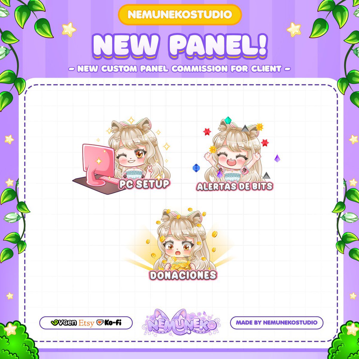 MiimiVt's tweet image. Muchas gracias @NemunekoStudio por mis paneles y pantallas de stream , sin duda estan hermosos 🥰