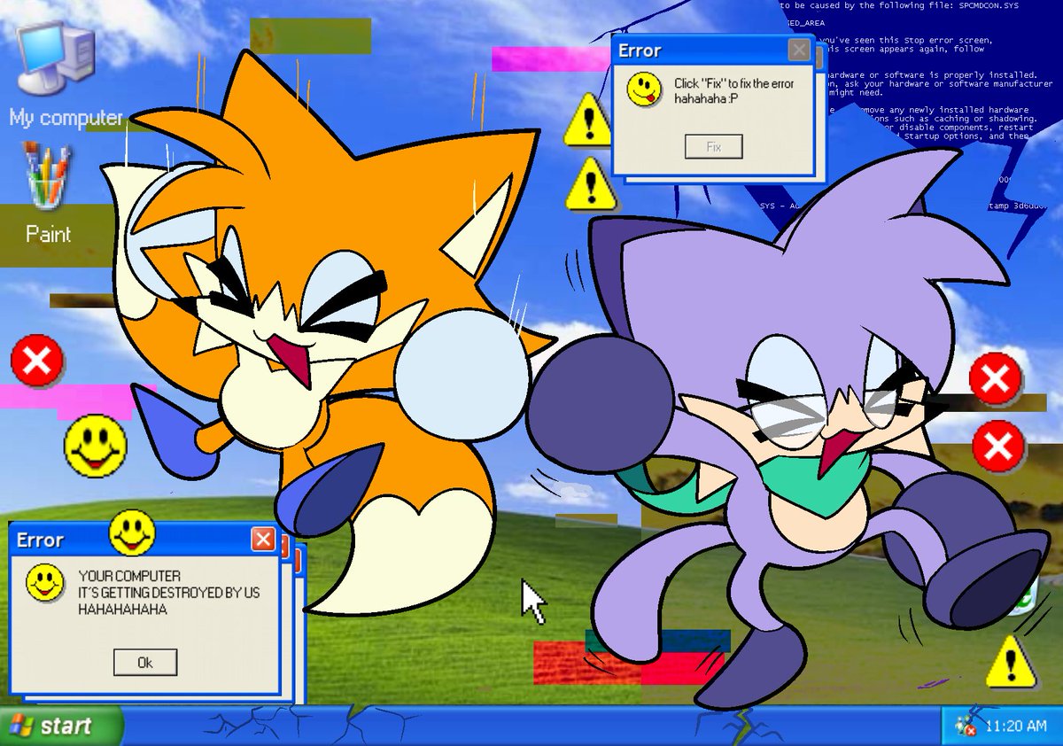Kirby_Popstar_'s tweet image. Computer Virus attack!
Sonk.rom styled Commission for @/TecMiles