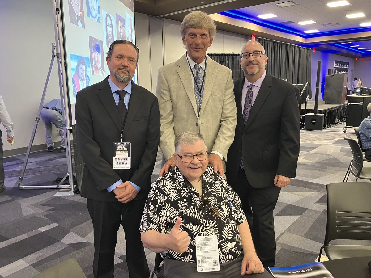 Four Melby Award winners <a href="/TNTHOF/">TNTHOF</a> on July 18 - with Al Getz, Tom Burke and <a href="/TimHornbaker/">Tim Hornbaker</a>. Researchers of a feather and history recorded. <a href="/BrianRSolomon/">Brian R. Solomon</a> <a href="/GreatBrianLast/">The Great Brian Last</a>