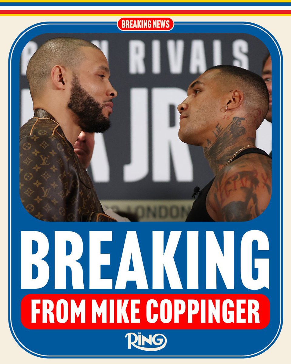 MikeCoppinger's tweet image. Riyadh Season and Sela are considering the option to stage the Chris Eubank Jr. vs. Conor Benn rematch in November in London, sources tell @ringmagazine.
Eubank-Benn 2 was originally slated for Sept. 20.