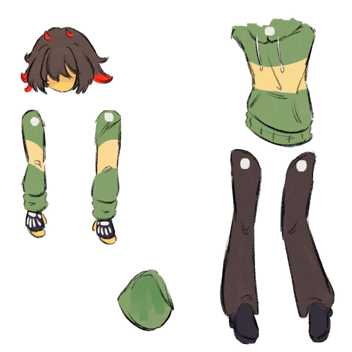 yaofeng4ever's tweet image. dangly paper doll kris!! printing them out later today
#DELTARUNE