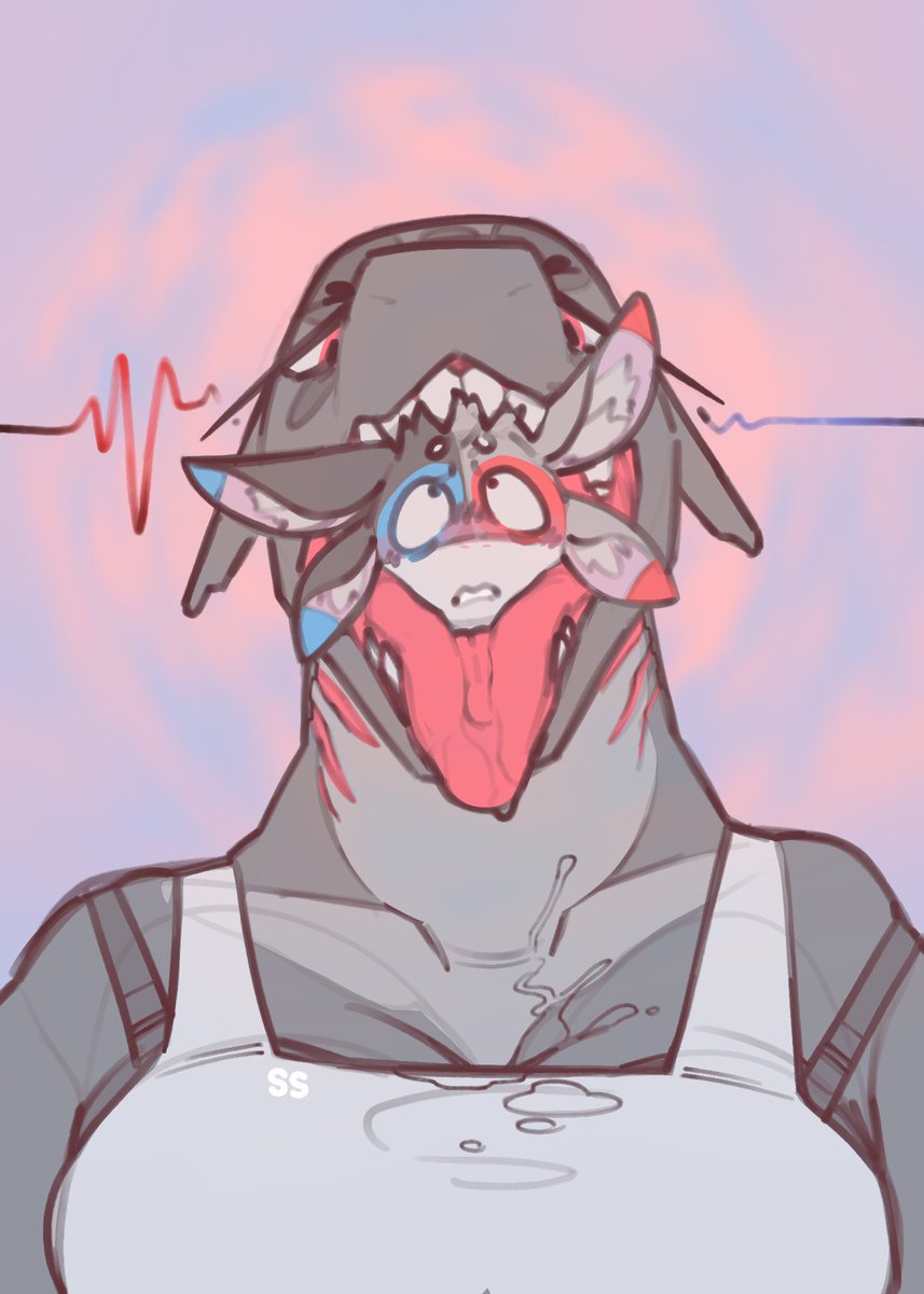 Did a doodle for <a href="/switchybitc/">FUSION🔞</a>, who I met at the con and promised a birthday gift!~ 

I think it’s more a present for Ruth, though…