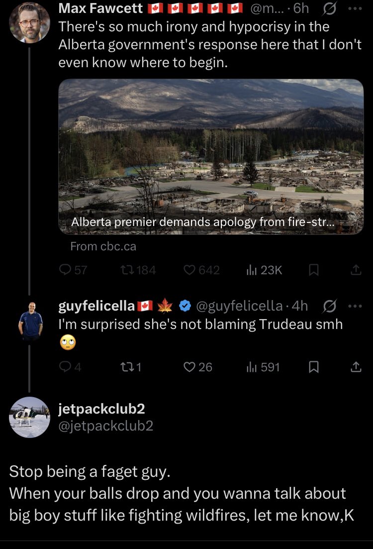 jetpackclub2's tweet image. Finally blocked on my 3rd acct by the biggest faggeat in Alberta.
@maxfawcett
I’ll be back on my 4th you homosexual pussy.