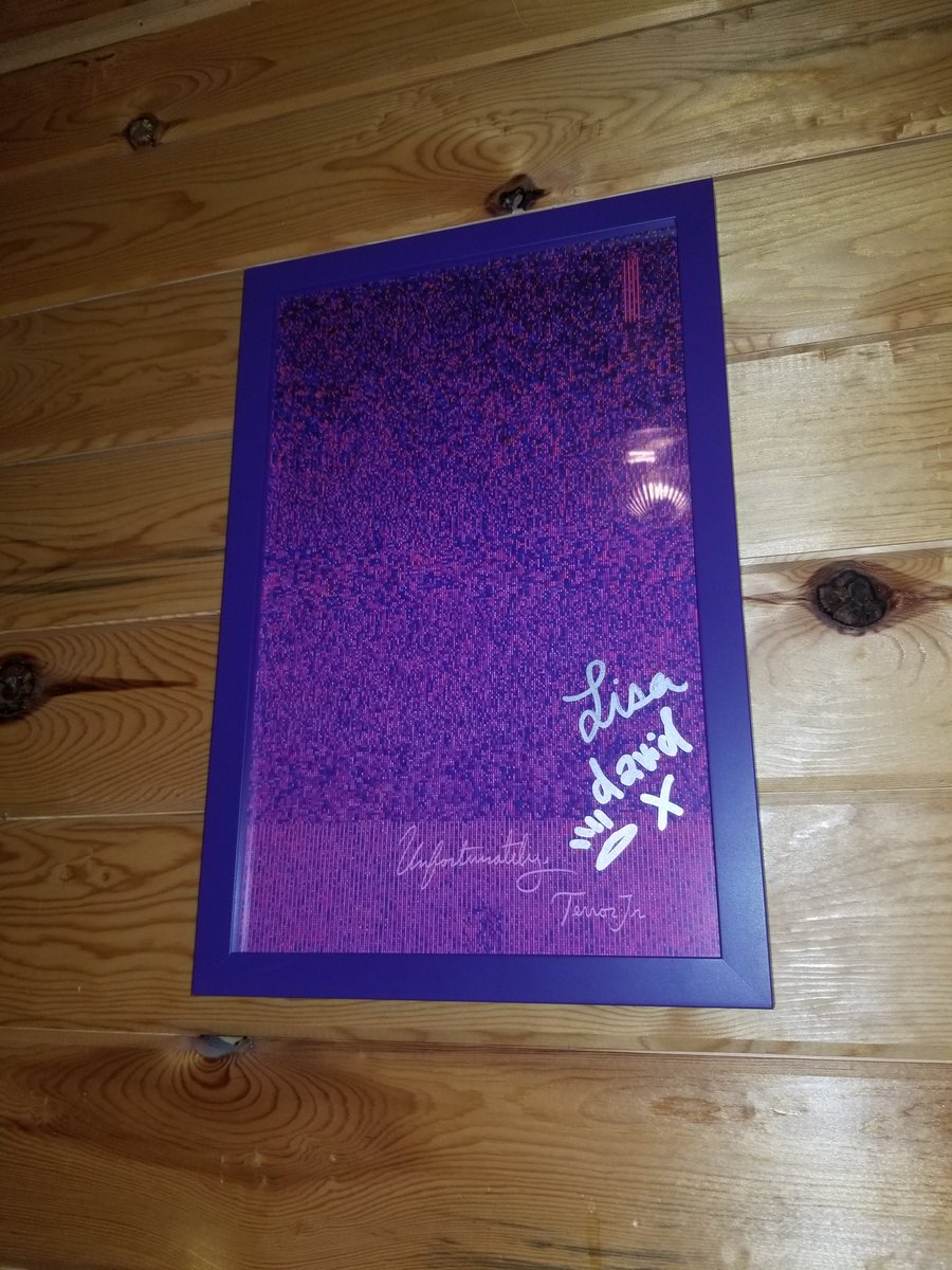 maplesyrupghost's tweet photo. @terrorjrmusic @eyyitslisa @davidsingervine got purple frames for my Unfortunately posters finally!!! 😁 https://t.co/PFyO2xv4gQ