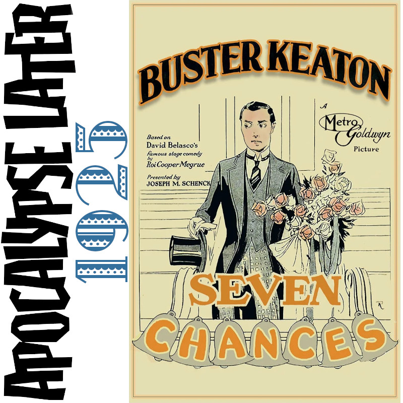 ApocLaterEmpire's tweet image. This year I'm reviewing films from 1925 on their centennials and a catchup is March's Seven Chances, with Buster Keaton in a one joke comedy that wraps up with a legendary sixteen minute chase by a mob of would be brides.
Seven Chances (1925)
apocalypselaterfilm.com/2025/03/seven-…