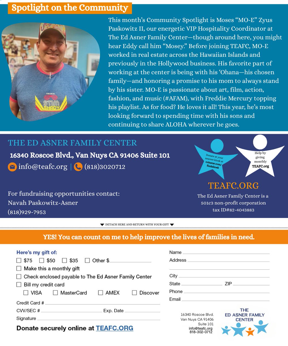 EdAsnerCenter's tweet image. 💌 Our July Newsletter is here!
Catch the latest on our $50K Matching Challenge, CampEd updates, and helpful mental health tips 💙
📬 Don’t miss the next one—sign up at TEAFC.org
#EdAsnerFamilyCenter #CampEd #MentalHealth #AutismSupport