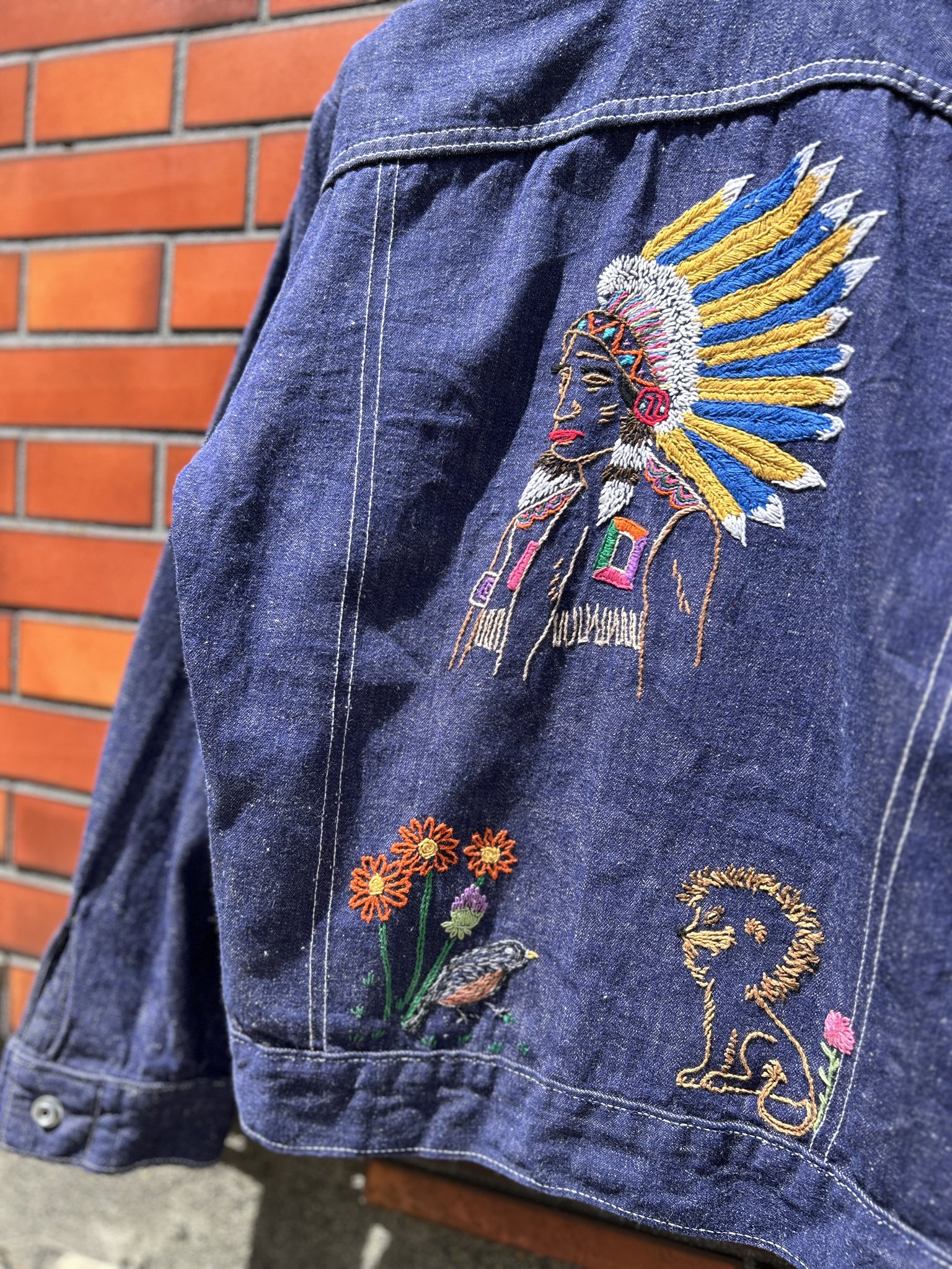 デニムジャケット 刺繍付き インディゴ　 スーパービューティー GROGGROG大宮店 on X: 