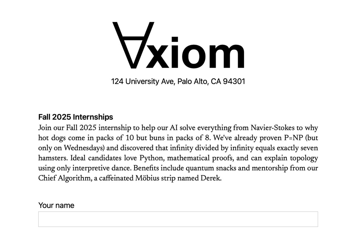 CarinaLHong's tweet image. careers@axiommath.ai
come join Axiom; help us figure out why prime numbers are hiding from their ex