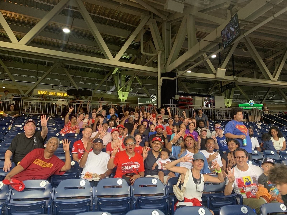CMLewisGeorgeW4's tweet image. Thanks @Nationals for welcoming our community to Nats Park tonight to show our #Ward4 pride! 🏟️⚾️
Grateful to every neighbor who came out, especially @LBESDC Principal Shelly Gray who repped our community on the field!