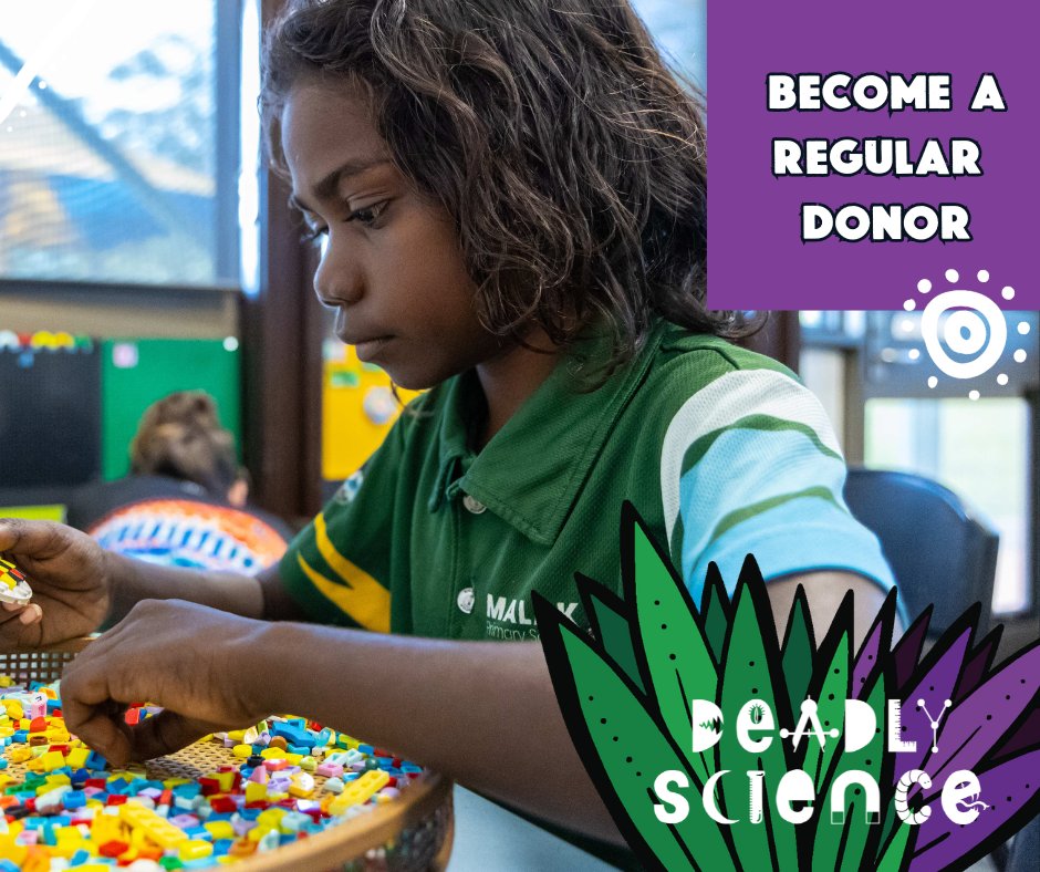 DeadlyScience's tweet image. A regular donation to DeadlyScience helps us deliver books, telescopes, and science kits to remote communities that need them most. 

Become a regular donor and together we can inspire young minds:
fundraise.deadlyscience.org.au
#DeadlyScience #STEMeducation #InspiringYoungMinds