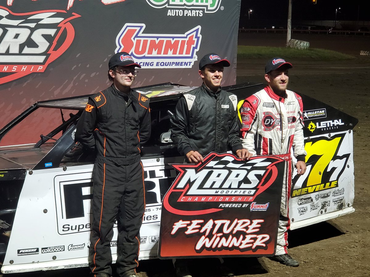 Patrick Davis (@pe_davis1) on Twitter photo Trevor Neville outduels Michael Long to capture the Bill Marietta Memorial <a href="/MARSDirtRacing/">MARS Championship Series</a> Modified Championship powered by <a href="/SummitRacing/">summitracing</a>. Long finishes 2nd and Michael Ledford rounds out the podium in 3rd. Trevor Neville outduels Michael Long to capture the Bill Marietta Memorial <a href="/MARSDirtRacing/">MARS Championship Series</a> Modified Championship powered by <a href="/SummitRacing/">summitracing</a>. Long finishes 2nd and Michael Ledford rounds out the podium in 3rd.