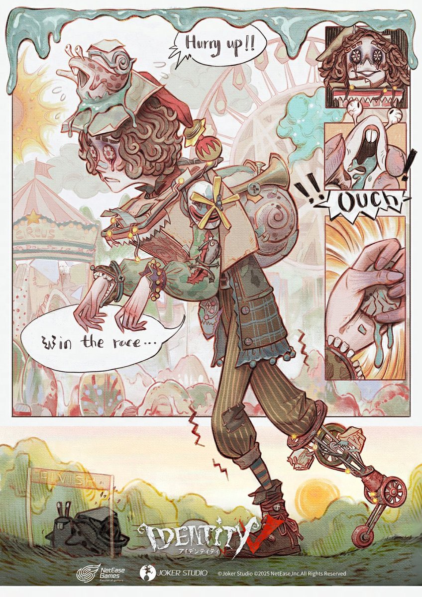 identityV_info's tweet image. 【ウィムジーシリーズ】※7/30〜
▶︎泣きピエロ-UR衣装『風追いのカタツムリ』
※エコーか欠片で購入可能