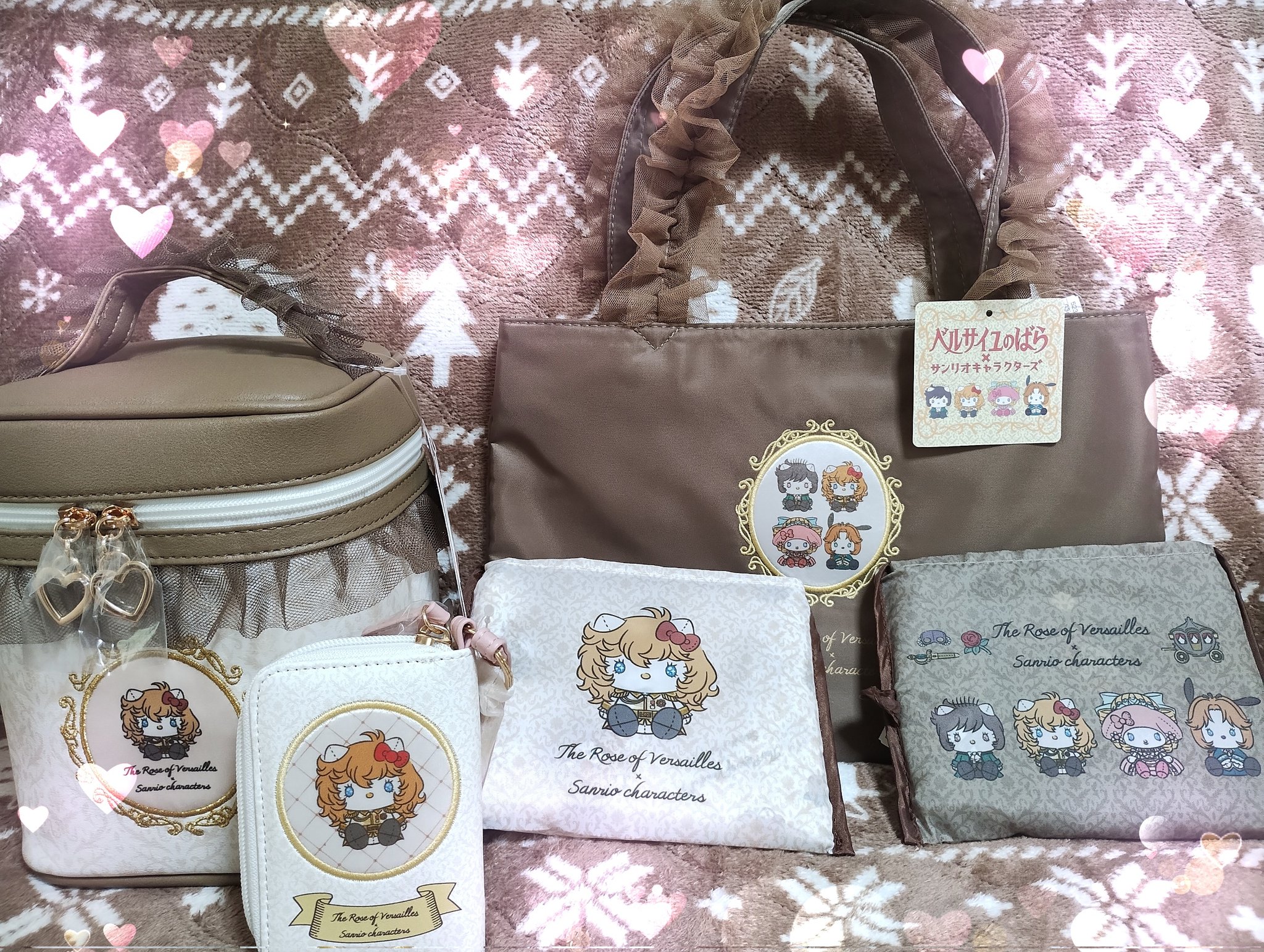 サンリオ×ベルばら　ベルサイユのばら　エコバッグ　しまむら 5点SET 完売品 しまむら ベルサイユのばら エコバッグ サンリオ マイメロディ