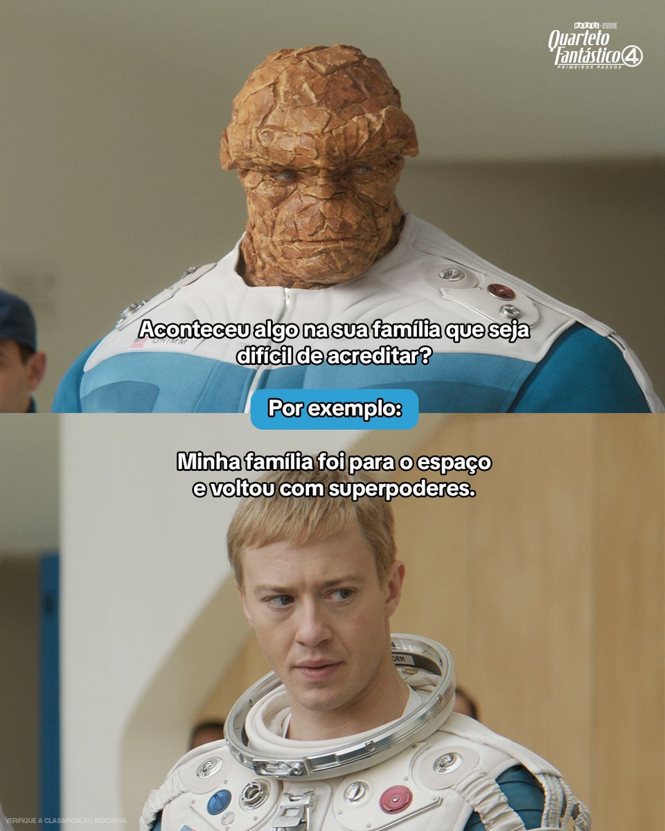 MarvelBR's tweet image. Nós ouvimos e não julgamos. 👀

#QuartetoFantástico: Primeiros Passos, em 24 de julho nos cinemas.