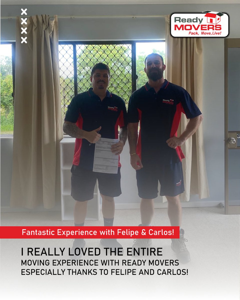 readymoverscns's tweet image. Great move with Felipe &amp;amp; Carlos! Super friendly, efficient, and handled everything with care. Loved the experience! 😊🚛 #READYMOVERS #FIVESTARSERVICE