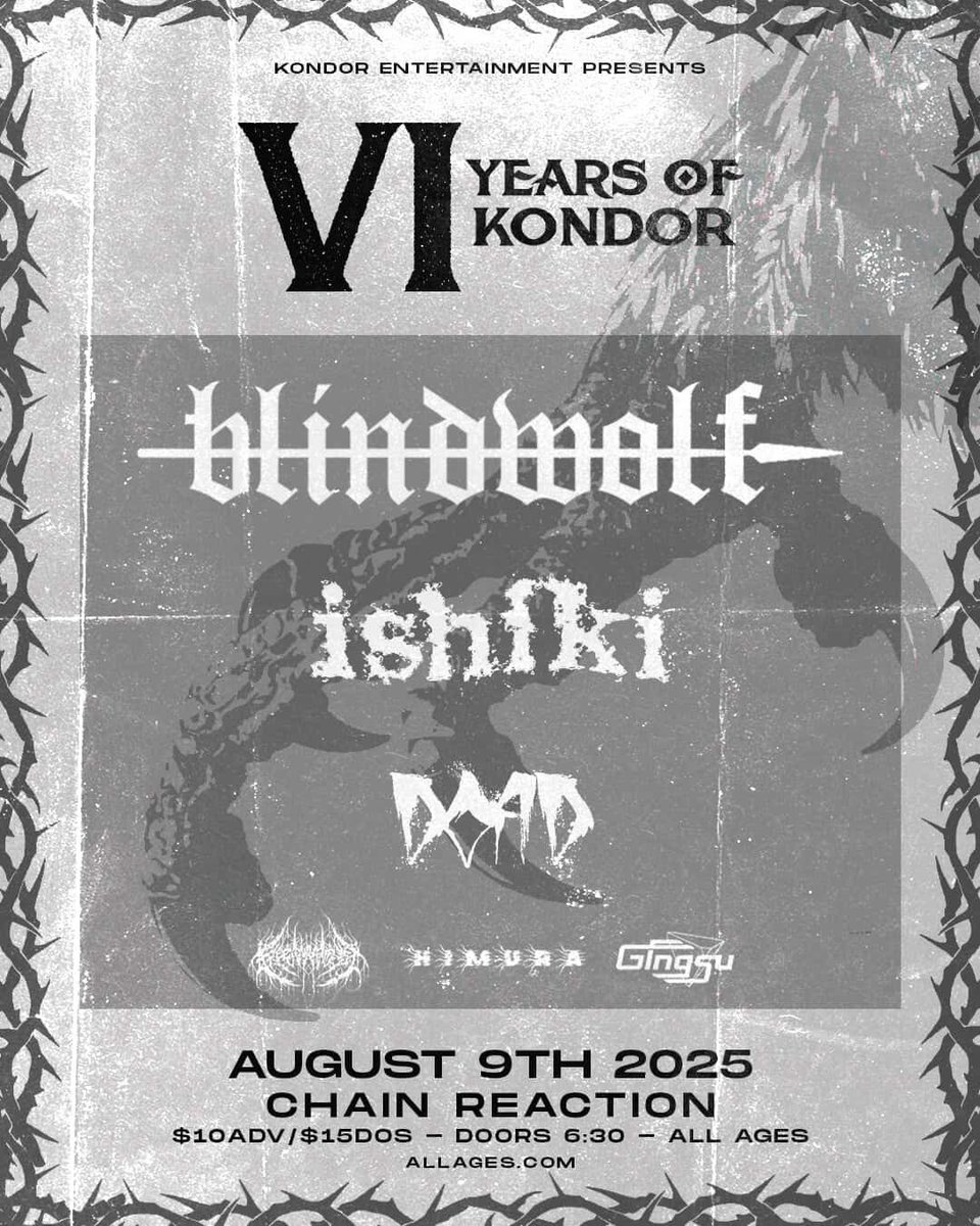 Hey I know we don’t tweet that much but we are playing some shows in August. Here’s one of the flyers. I don’t have the other one go on our Instagram if you want more info