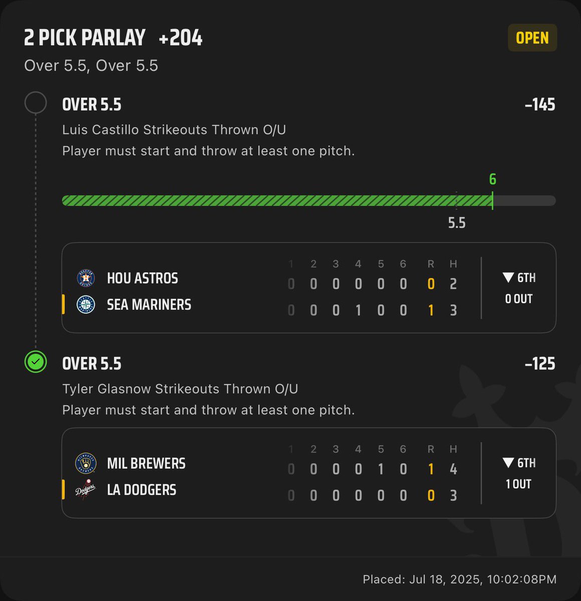 Today was a clinic.
✅ 7/7 on pitcher props
✅ 9/10 overall
✅ P2 cashed
The Discord stays hot — ride with us ⬇️

whop.com/checkout/plan_…

#MLB #GamblingX #PropBets #DraftKings #Bangers