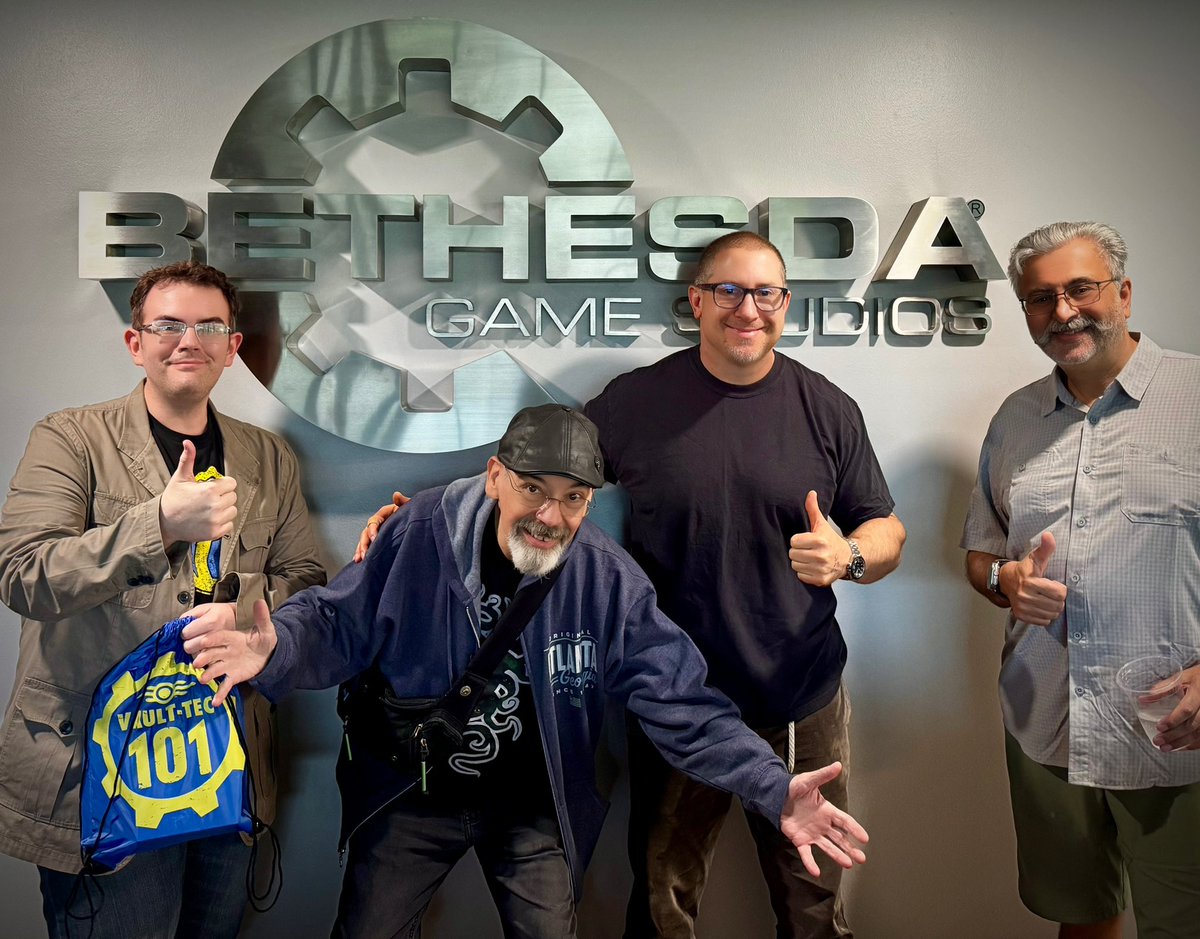 Had a wonderful time meeting with <a href="/JonRush1977/">Jonathan Rush</a> of <a href="/BethesdaStudios/">Bethesda Game Studios</a> in Austin, TX with my friends Roger Parathasarthy &amp; <a href="/FalloutForHope/">FalloutForHope 🔜 GCX Orlando</a> Charity founder Kenneth Vigue. Loved chatting with the devs and seeing them make magic as only they can!