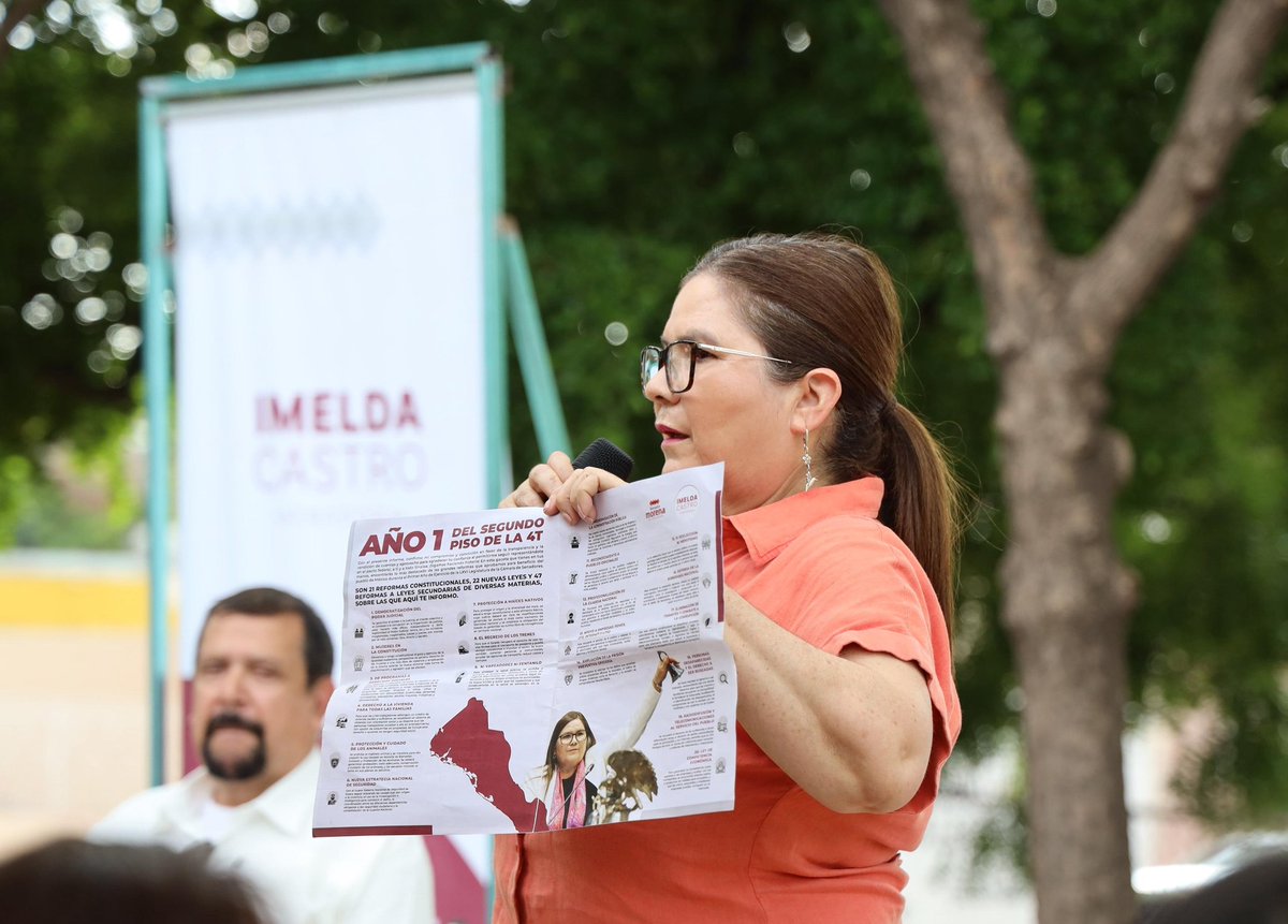 imeldacastromx's tweet image. Ni la lluvia nos detuvo.🌧️😅
En la colonia 21 de Marzo, en #Culiacán, reafirmamos nuestro compromiso con el bienestar y la transformación.
Seguimos recorriendo todo #Sinaloa, compartiendo con el pueblo las 21 reformas constitucionales, 22 nuevas leyes y 47 reformas a leyes…
