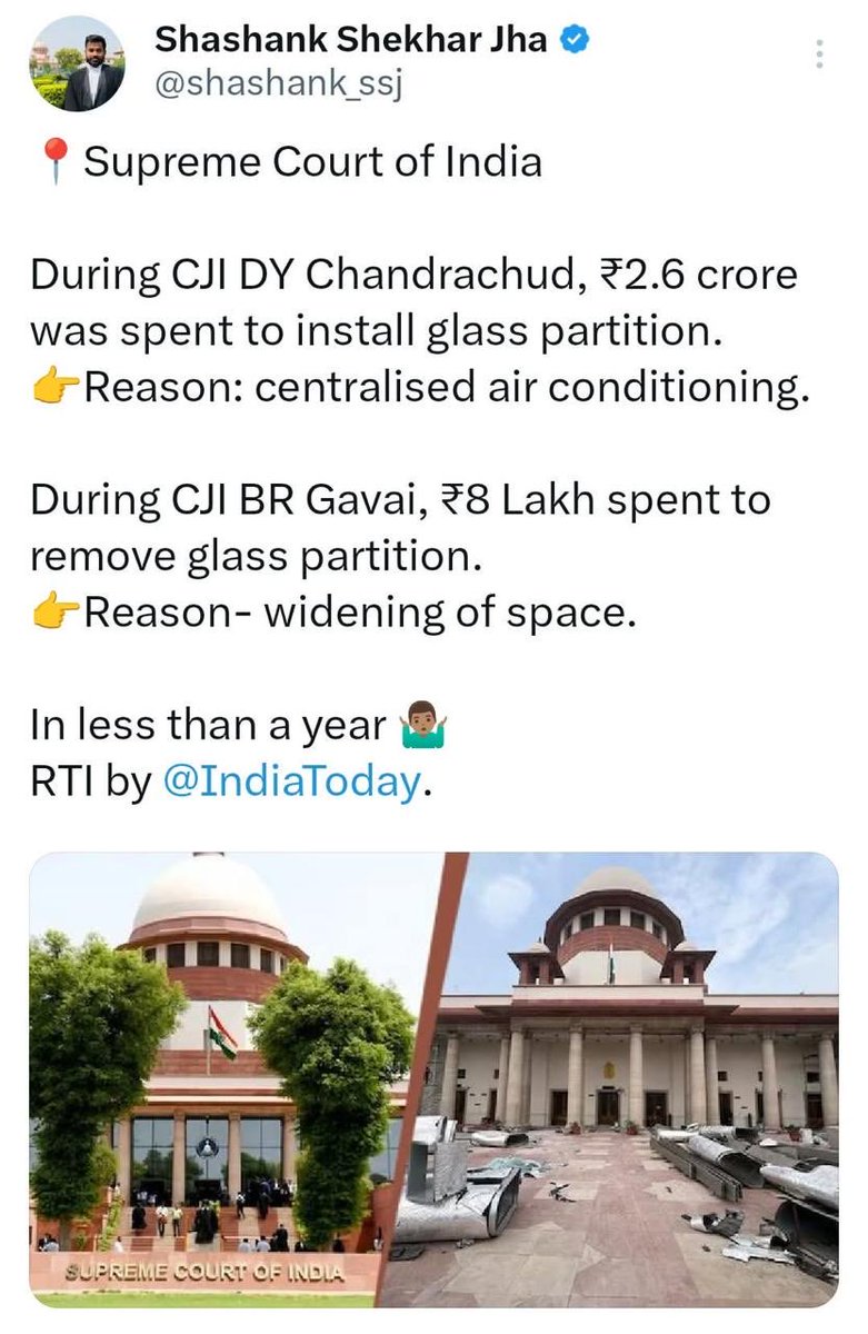Taxpayer’s money. Whims of judges. 
Thanks ⁦⁦<a href="/shashank_ssj/">Shashank Shekhar Jha</a>⁩ 
It is sad to see feet of clay at SC level whom we used to trust fully