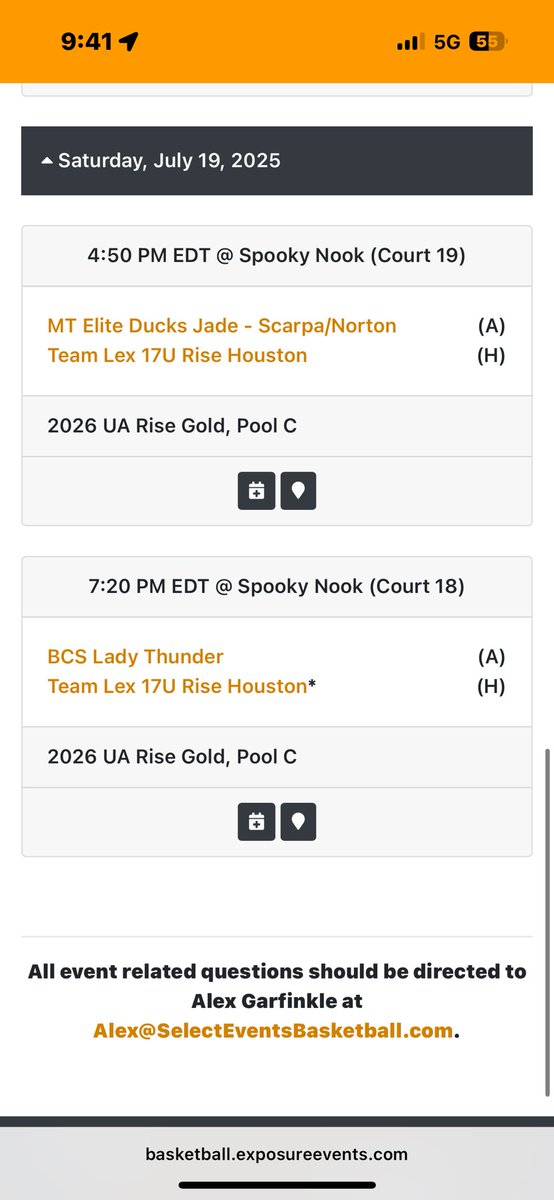 Schedule for tomorrow !!