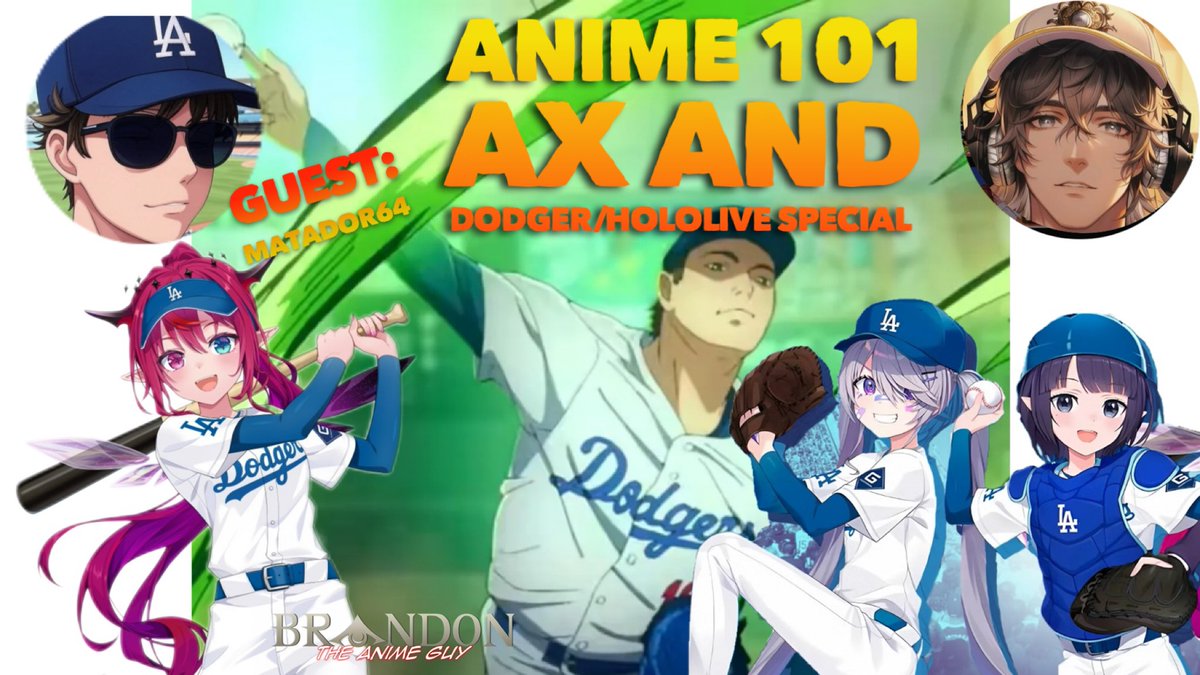The Anime Guy π―ππΊπΈππ―π΅πβΎ (@theanimeguy80) on Twitter photo Live Stream Alert!
10am EST / 7am PST
Anime 101 Anime Expo and Dodgers/Hololive Special with <a href="/matadorart64/">Matador64 π§’ππ€</a> !
Links Below! Live Stream Alert!
10am EST / 7am PST
Anime 101 Anime Expo and Dodgers/Hololive Special with <a href="/matadorart64/">Matador64 π§’ππ€</a> !
Links Below!