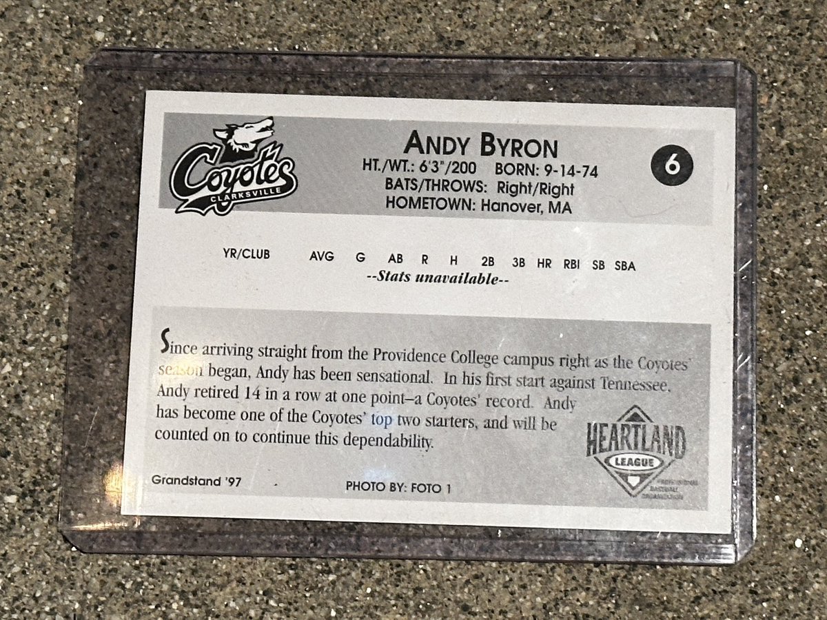 That CEO of Astronomer used to play for the Clarksville Coyotes…the team my dad Announced for in the late 90s…we located his old cards 🤣🤣 if anyone would like to buy it on eBay we’ve got it for sale 🤣🤣🤣

ebay.us/m/UDUREk