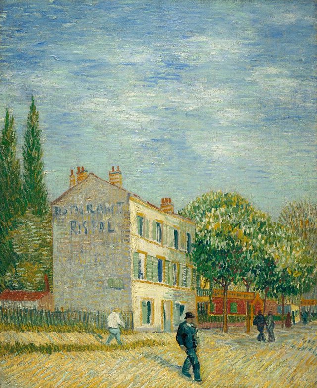 VanGoghTheLife's tweet image. #VanGogh of the Day: Restaurant Rispal at Asnières, Summer 1887. Oil on canvas, 73.3 x 60 cm. The Nelson-Atkins Museum of Art, Kansas City.