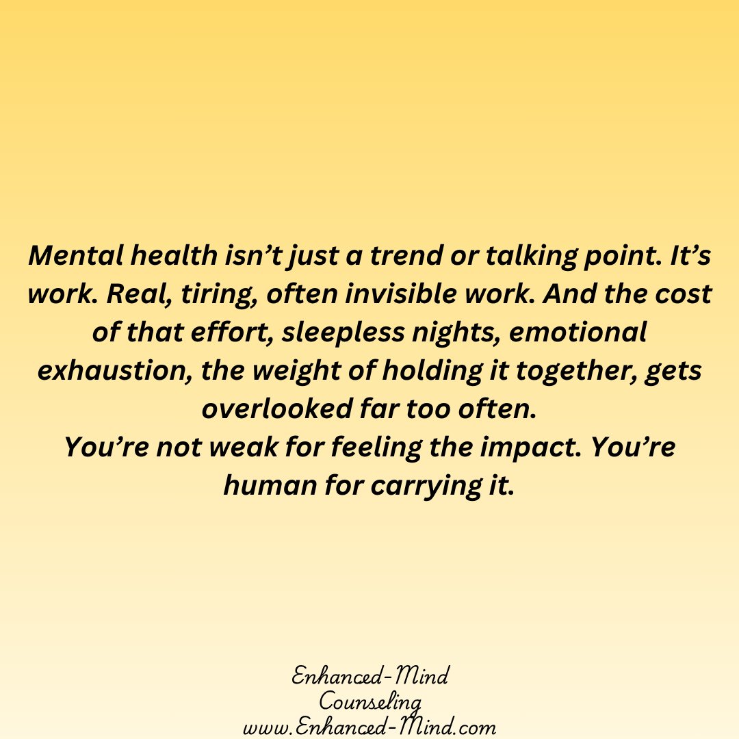 EMC_Practice's tweet photo. Just because it’s quiet doesn’t mean it’s easy.
#enhancedmind_official #bdsm #bdsmcommunity #mentalhealth #resilience #burnout #emotionalload #recovery #invisiblework #honesty https://t.co/qtLGxPIXfY