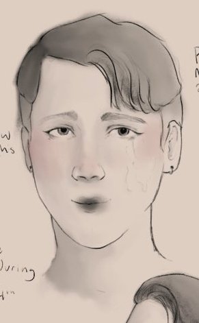 Kierandufffy's tweet image. Old drawing of Paul Sunday don't ask about his makeup or what's on his face