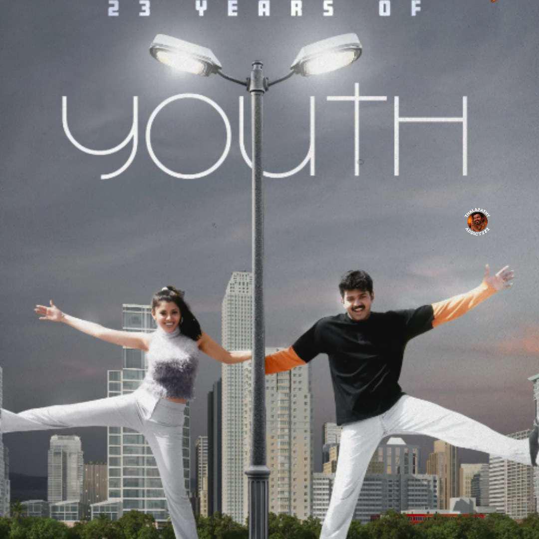 23 years of the romantic movie #youth ♥🤗

#Thalapathy <a href="/actorvijay/">Vijay</a>