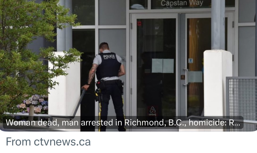 A woman is dead and a man is arrested in Richmond.

Violent cases like this are happening far too often. It’s time to reinforce law and order and make our communities safe again.