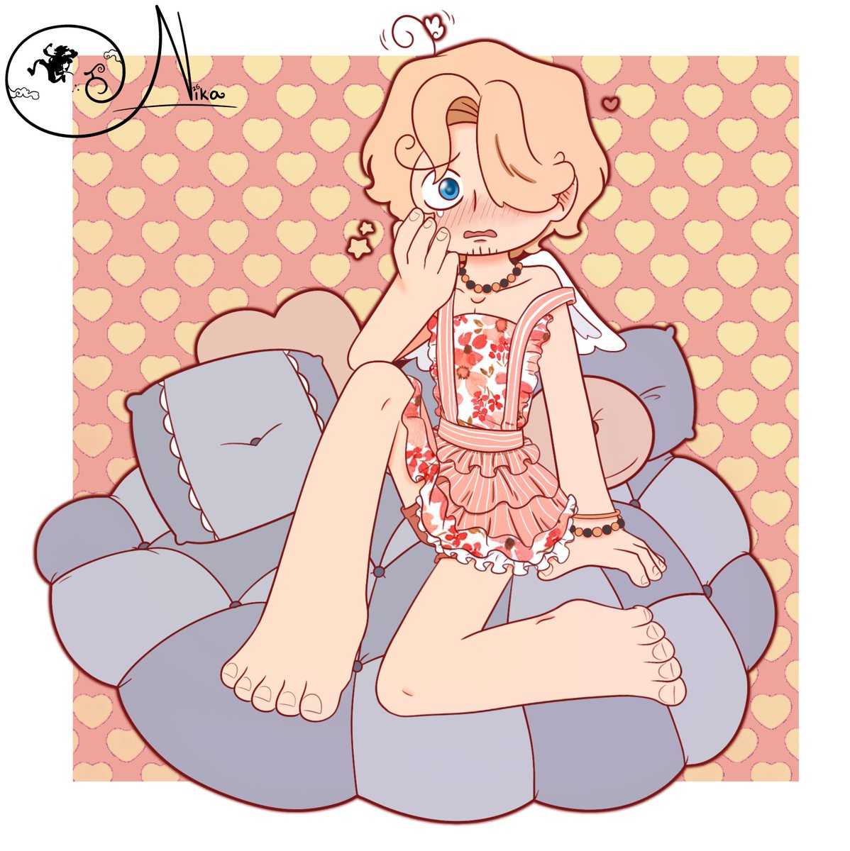 He is shy about the new outfit

#skyji 🪽