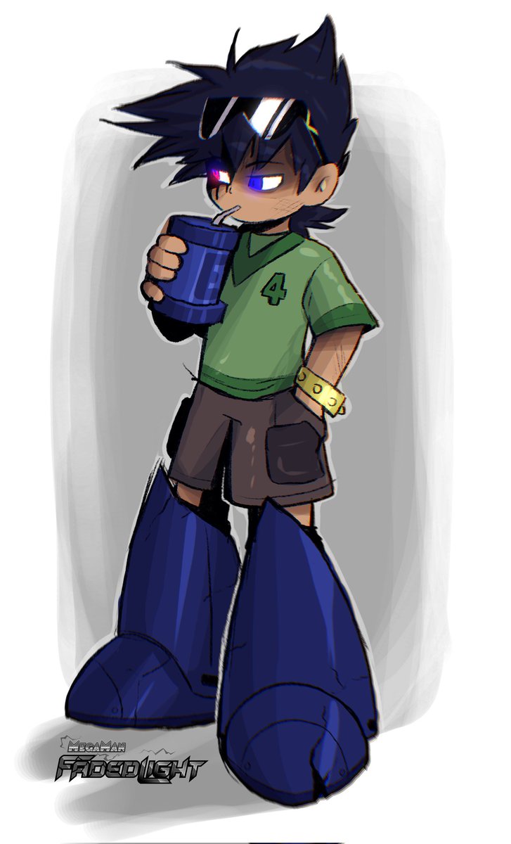 FadedLightAU's tweet image. Faded Light Rock likes to wear green sometimes.
#megaman #au #fadedlight #fadedlightau