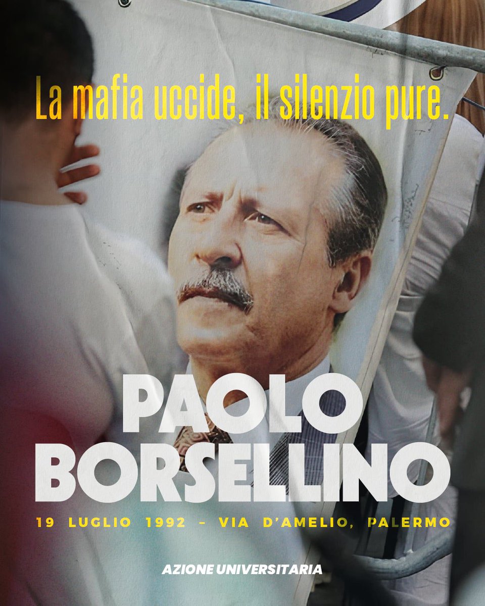 Il 19 luglio 1992, a Palermo, un boato spezzò vite e sogni, ma non la forza di un uomo che scelse la verità fino alla fine.

“Non ho tempo per morire.”

Sono parole che ci chiamano a sentire, a scegliere, a restare svegli.

Oggi, come allora, la sfida è nostra.

#PaoloBorsellino