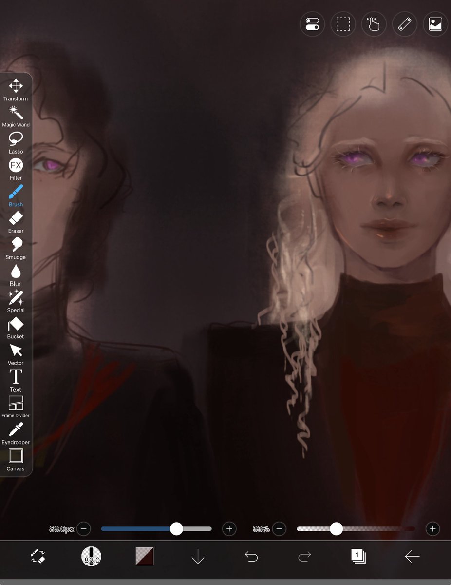 SUNSTIANA's tweet image. Wip… idk i had an idea of jace with purple eyes and decided to draw Baela too since i always wanted to draw them and well the leaks of s3 made me even more excited and sad🥲
I don’t draw characters with dark skin and features so i'm struggling a bit 🙂🙏🏾
#baela #jace #hotd #art