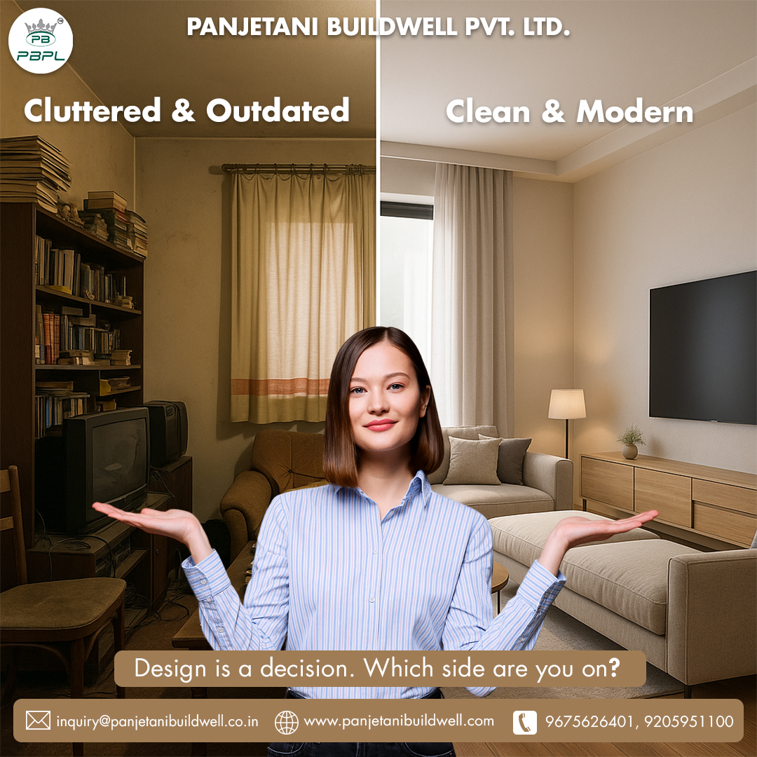 🏠 Transform Your Space – Choose Smart Design!
Why settle for cluttered &amp; outdated when you can have a clean &amp; modern look that reflects your lifestyle?
✨ At Panjetani Buildwell, we believe design is more than style — it's a statement.
✅ Functional
✅ Elegant
✅ Timeless
#PBPL
