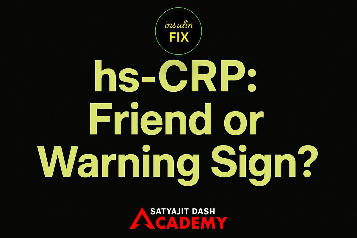 dsatyajit's tweet image. You Think hs- CRP is just another number on your blood work?
🤔Think again.
🟢 In short term, hs-CRP helps the body heal, fight infections, and clean up damage.
🔴But when it stays high for too long, it becomes a warning sign for hidden problems like heart disease,…