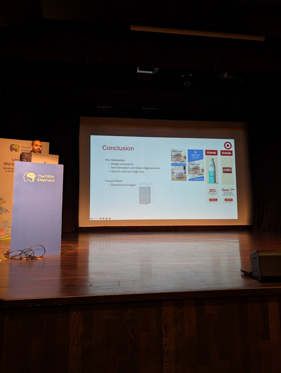Vedang (fosstodon.org/@vedang) (@vedang) on Twitter photo Shubham Tripathi covering segmentation using SAM and Grounding DINO models <a href="/fifthel/">The Fifth Elephant</a> :D Shubham Tripathi covering segmentation using SAM and Grounding DINO models <a href="/fifthel/">The Fifth Elephant</a> :D
