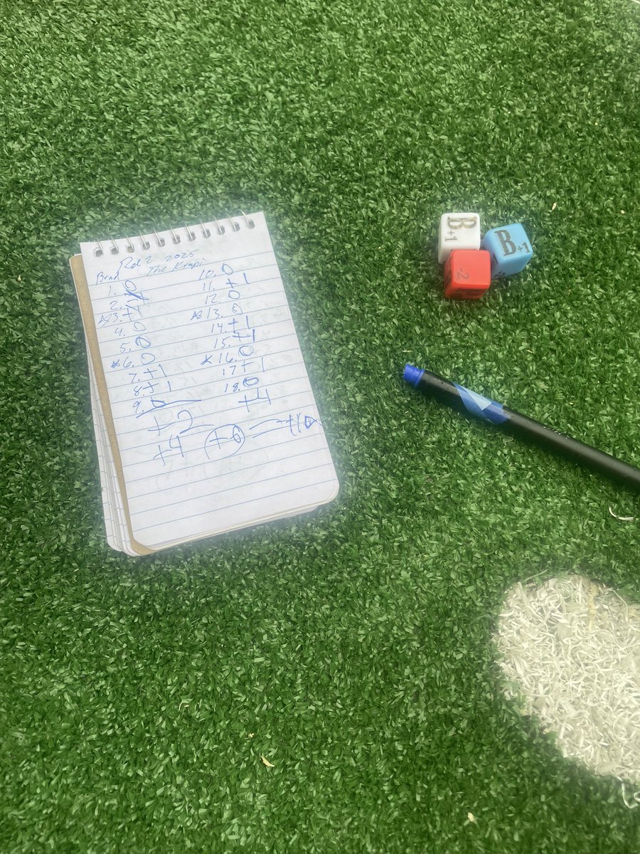 Well I couldn’t even roll well enough to make the cut… and I’m the one that created the game. My son is even while I’m at +10. <a href="/GolfKrapi/">Krapi Golf</a> #Thkrspi