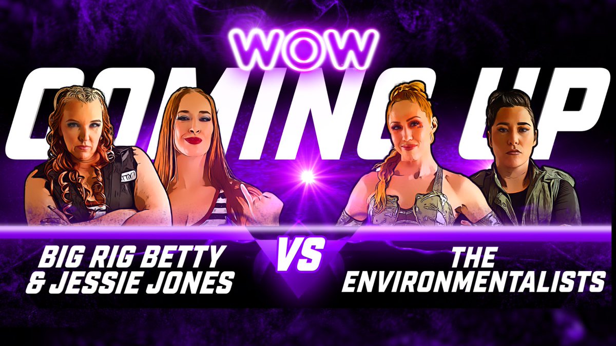 wowsuperheroes's tweet image. 🔥TOMORROW on WOW: Picket Line Payback🔥
💪 Sylvia Sanchez vs. Gabriella Cruz
Gabriella Cruz brings her Brazilian Jiu-Jitsu skills to the ring against the tough Sylvia Sanchez.
🌿 The Environmentalists vs. Big Rig Betty & Jessie Jones
Big Rig Betty and Jessie Jones want payback…