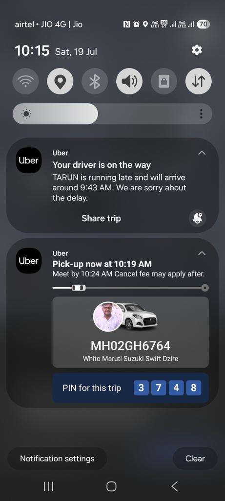 abhinav1402's tweet photo. @UberIN_Support Its been more than 45 minutes since scheduled time. I am planning other means to travel. Please cancel the ride and refund my full money. Please make sure I'm not charged cancellation fee. #disappointment @Uber_India @Uber @mybmc #cab #taxi https://t.co/drqWqfgjlr