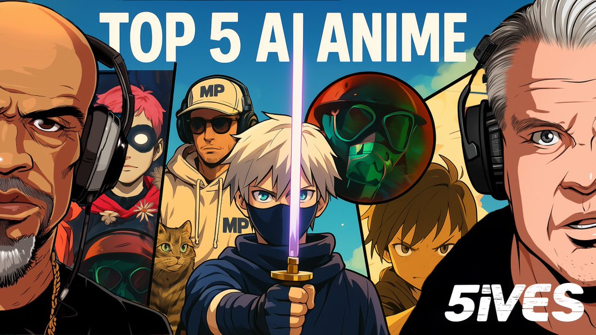 kaigani's tweet image. 5ives - Ep36 - #aivideo by @VanFalk_ & @kaigani
WATCH NOW: youtube.com/watch?v=Yr31RCβ¦
1. @henrydaubrez
2. @montyphyt58374
3. @iskarioto
4. @naegiko
5. @aist_digital
ALSO: @PJaccetturo, @KingWillonius, @gabemichael_ai, @GenMagnetic